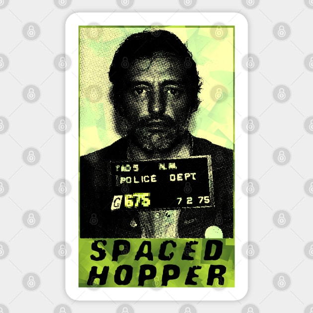 Spaced Hopper trippy green Sticker by Spine Film